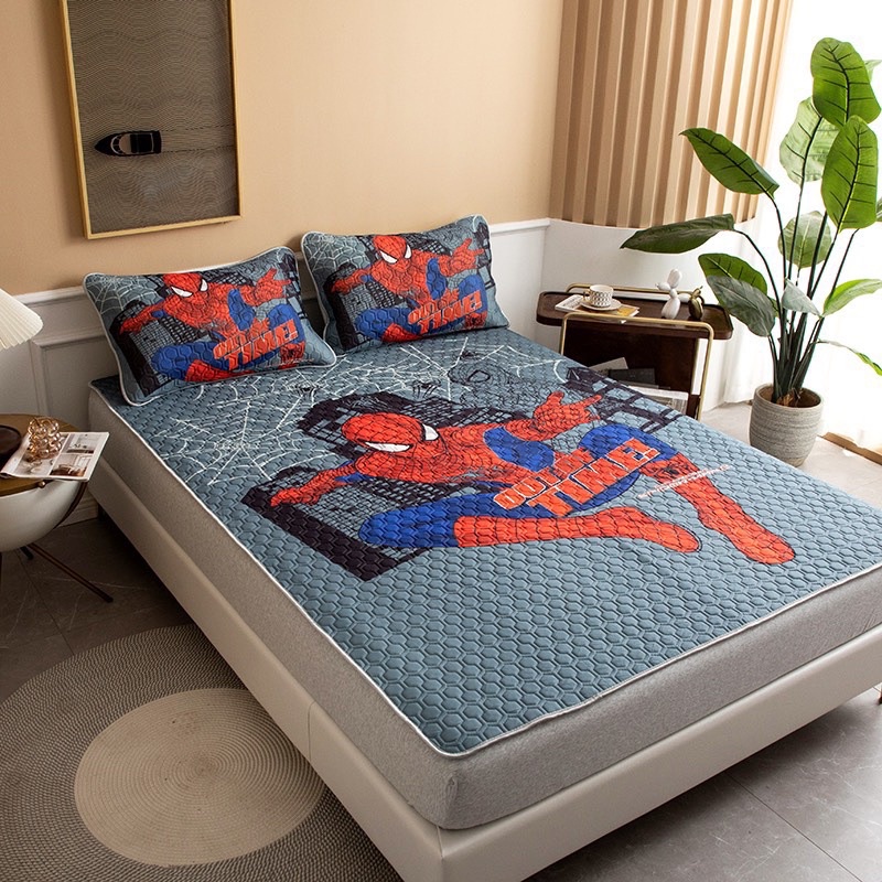 Chiếu điều hoà mủ cao su non 5D Latex mẫu cho các bé yêu thích (tặng kèm 2 vỏ gối đồng bộ )