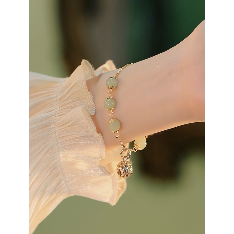 Vòng Tay Đá Ngọc Bích Phong Cách Trung Hoa Kiểu Mới 2022