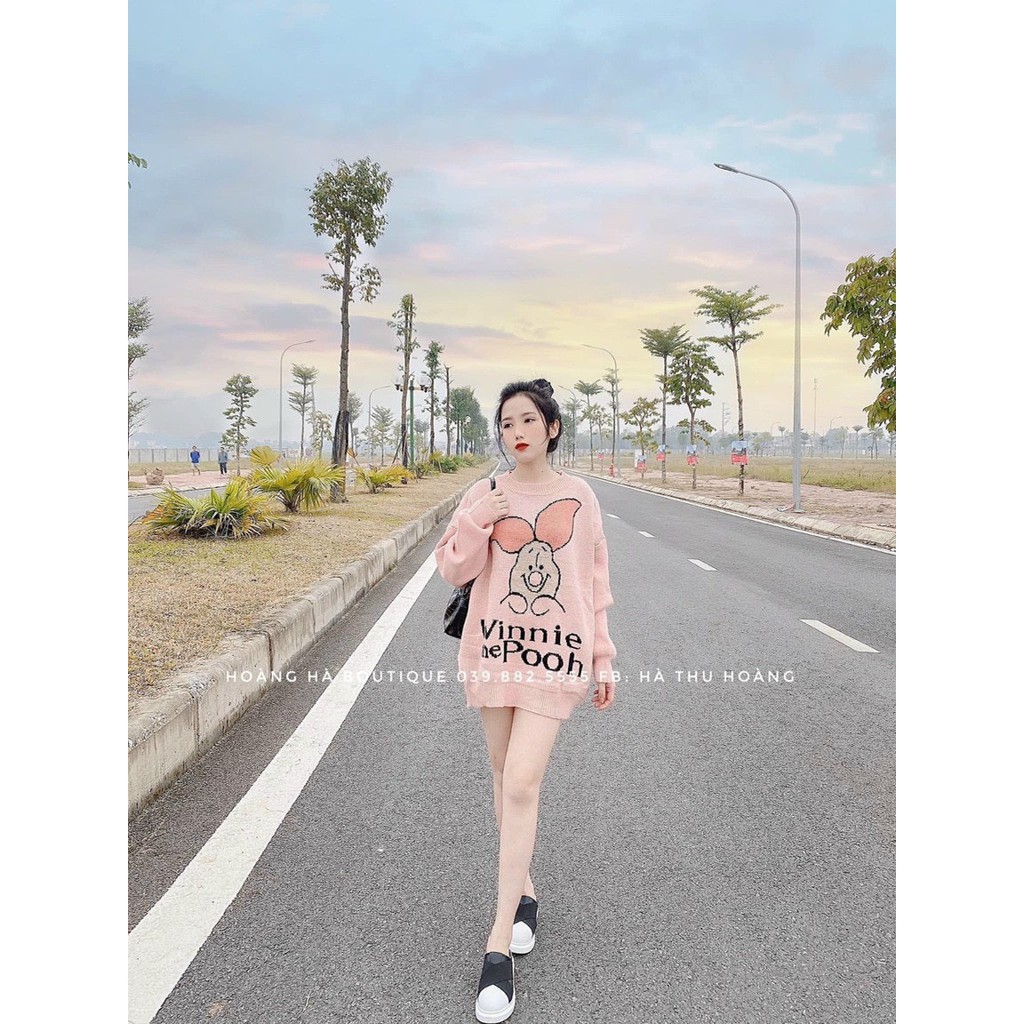 Áo len lông winner màu hồng siêu xinh