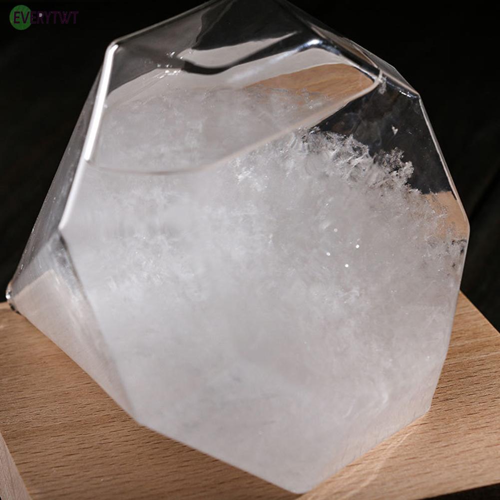 Bình Thủy Tinh Dự Báo Thời Tiết Thiết Kế Hình Viên Kim Cương Độc Đáo Tiện Dụng
