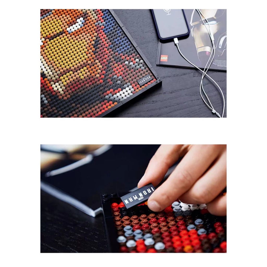 3167 Chiếc|Khung Ảnh Lắp Ráp Lego Hình Iron Man