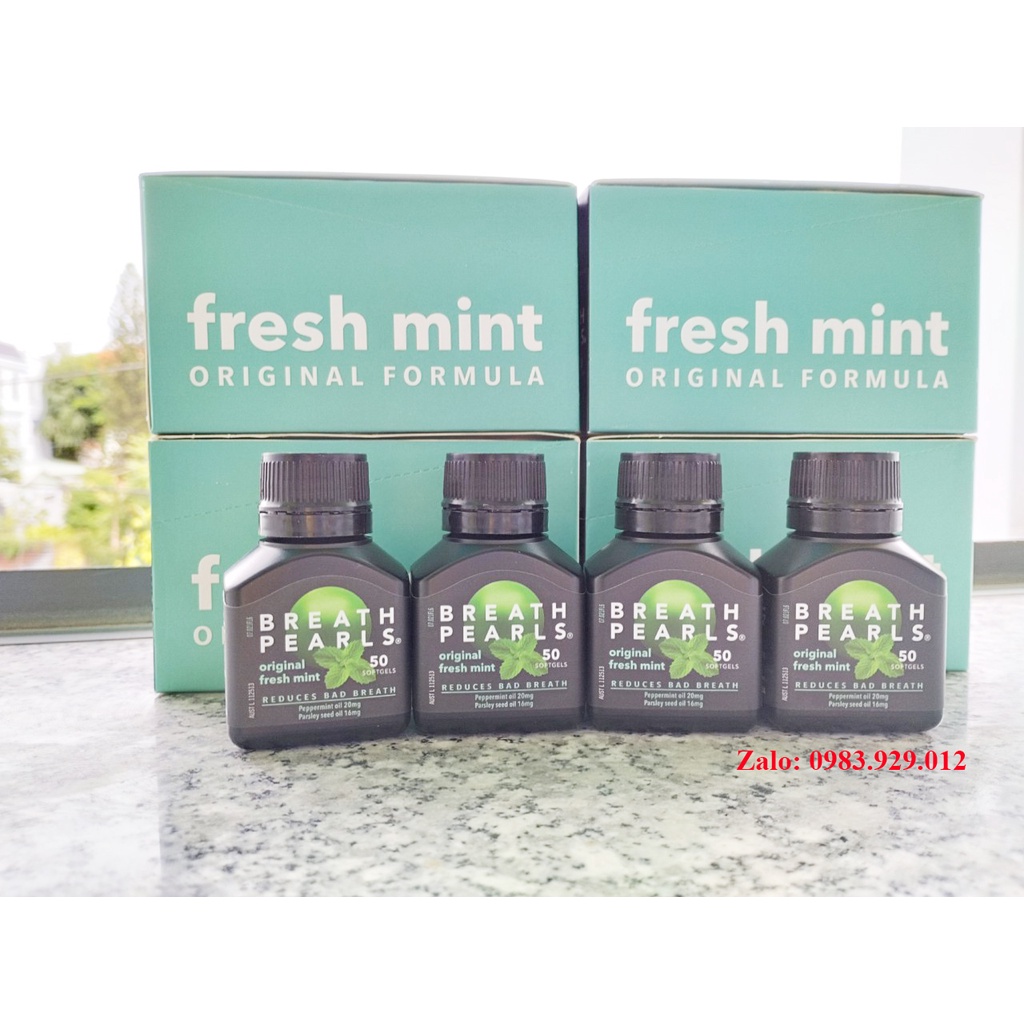 Viên uống thảo dược thơm miệng Úc Breath Pearls