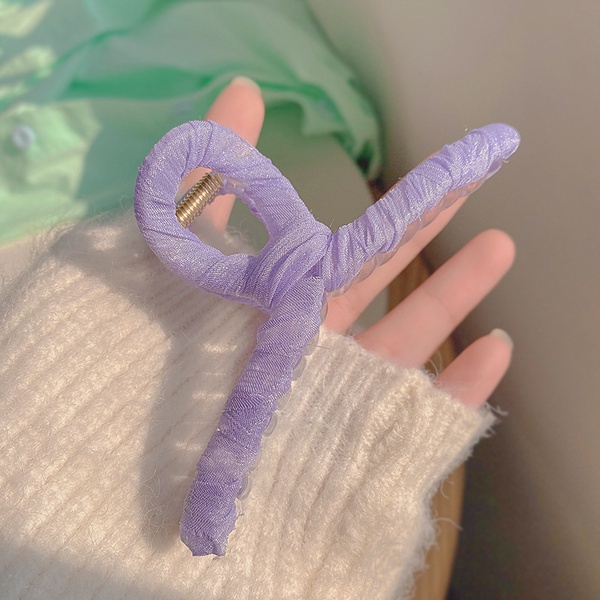 Kẹp tóc càng cua Vòng xoắn dây vải màu pastel nhẹ nhàng - dài 11cm Phong cách Hàn Quốc