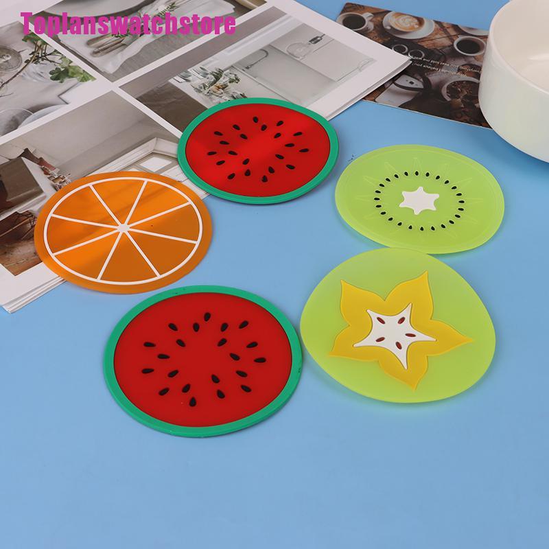 [Toplan] Đế Lót Ly Bằng Silicone Cách Nhiệt Chống Trượt Hình Trái Cây Hiện Đại