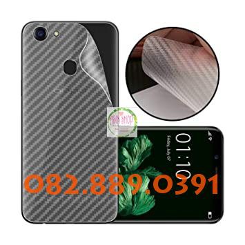 Miếng dán mặt lưng skin carbon Oppo F5/ F5 Youth trong 3D, đen