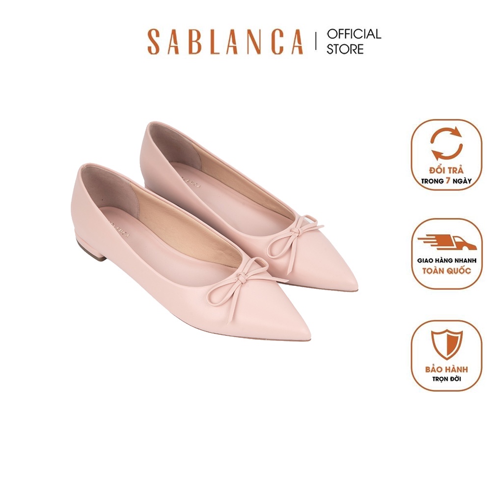 Giày búp bê nữ mũi nhọn đính nơ SABLANCA 5050BB0070