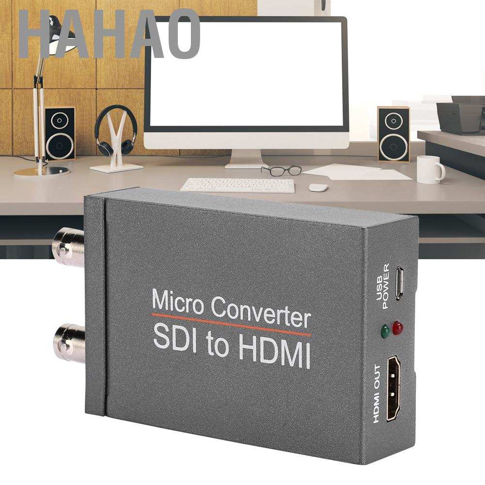 Hahao Mini HD SDI to HD/3G-SDI Converter Support 1080P Local Looping Output Signals Adapter