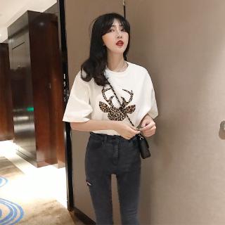 Áo thun ngắn tay in họa tiết độc đáo cho nữ