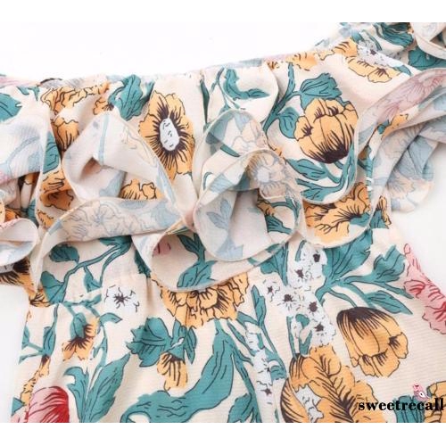 Jumpsuit hở vai họa tiết hoa quyến rũ cho nữ | BigBuy360 - bigbuy360.vn