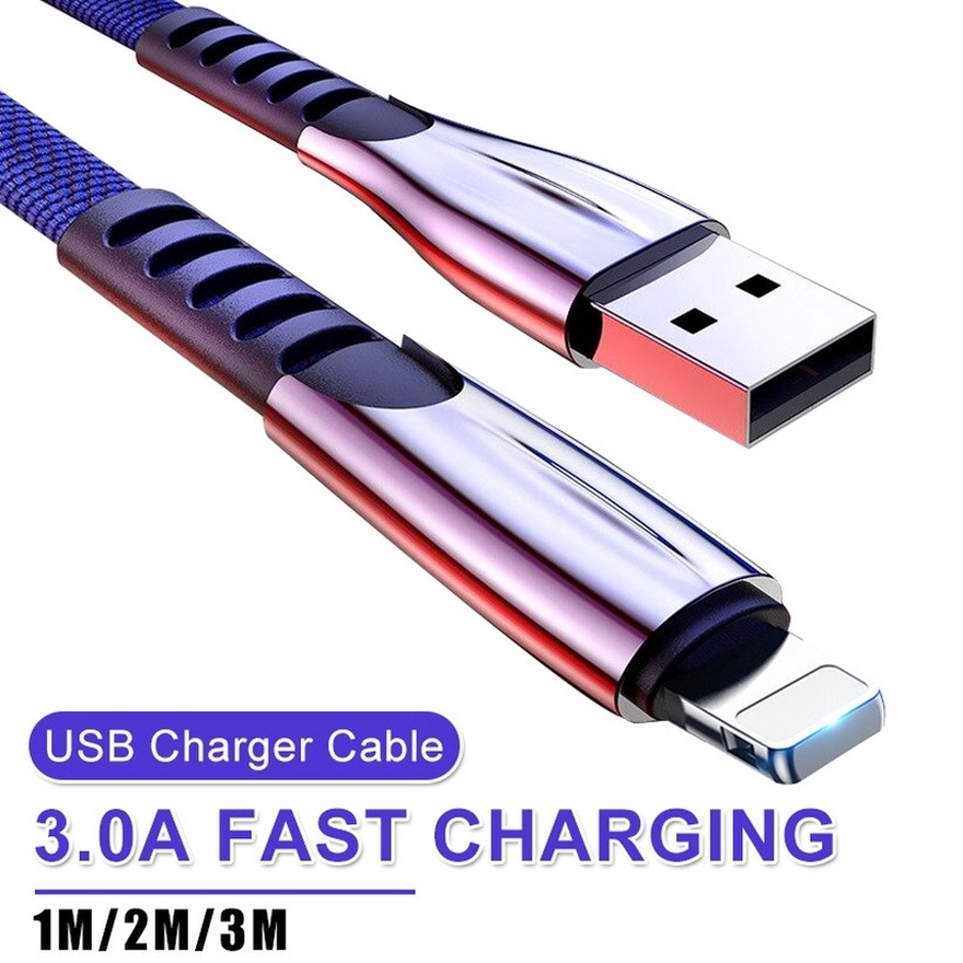 3A Data Cable Rapid Charge Micro USB Type C iOS Cable Fast Charging USB Cord Line for Cellphones USB Data Cable for OPPO A15 A92 A93 A53