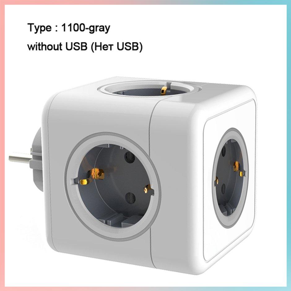 【giao hàng hôm nay>>>Powercube Creative Cube Socket Power Strip Socket EU Plug Power Strip USB Multi Smart Plug Conversion Socket