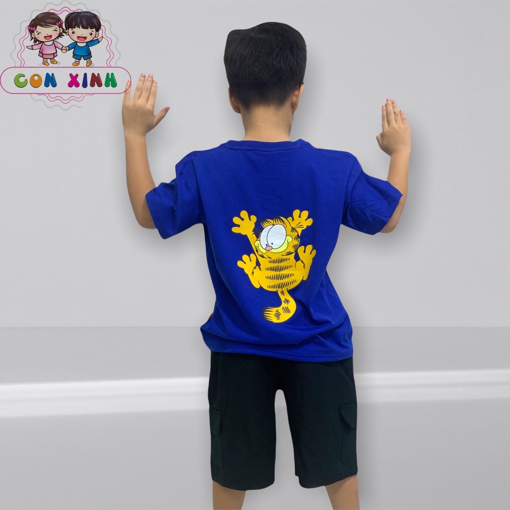 Bộ đồ bé trai CONXINH cotton in hình mèo Masupilami,set quần áo trẻ em từ 5 đến 14 tuổi