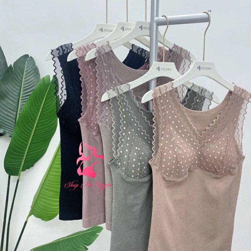 Áo giữ nhiệt viền ren lót lông đẹp