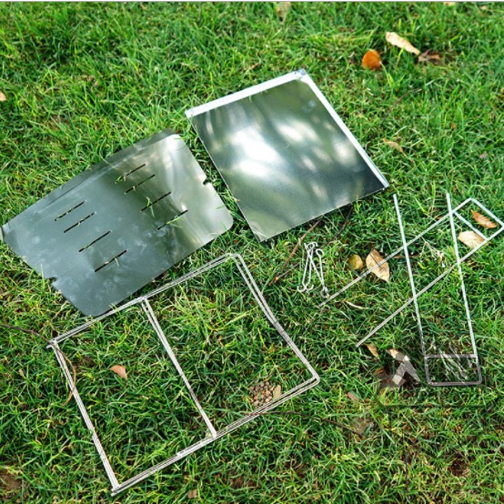 Bếp củi inox 304, bếp nướng xếp gọn dã ngoại, cắm trại - Camping VietNam