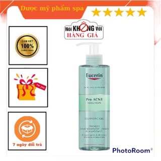 Sữa Rửa Mặt Eucerin Cho Da Dầu Mụn, Eucerin Pro ACNE Solution Cleansing Gel 200ml và 400ml Proacne - DƯỢC MỸ PHẨM SPA