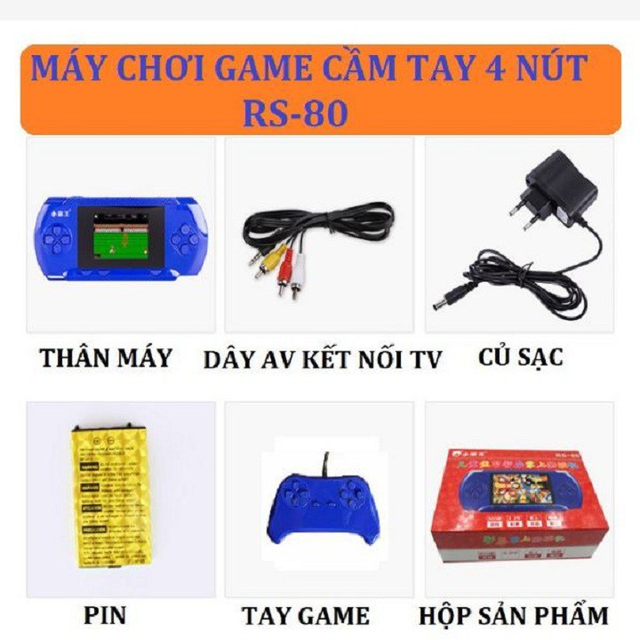 Máy Chơi Game Cầm Tay RS-80 Với 280 Trò Chơi-Tặng Kèm Thẻ Chơi Game 20 In 1