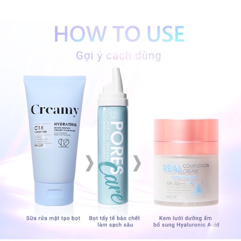 Kem lười MKUP dưỡng ẩm bổ sung tinh chất Hyaluronic Acid SPF30+++- 30ml hoặc 10ml