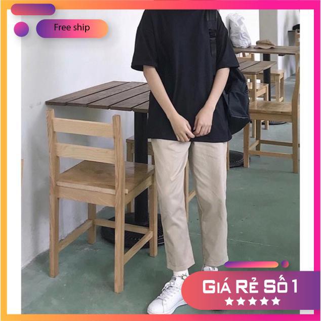 QUẦN KAKI BASIC UNISEX (MÀU ĐEN , MÀU KEM,vàng nâu)