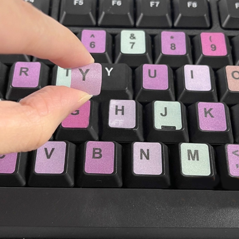 Bộ 2 Miếng Dán Nút Bàn Phím In Chữ Cái Và Số Màu Nhám Cho Laptop PC