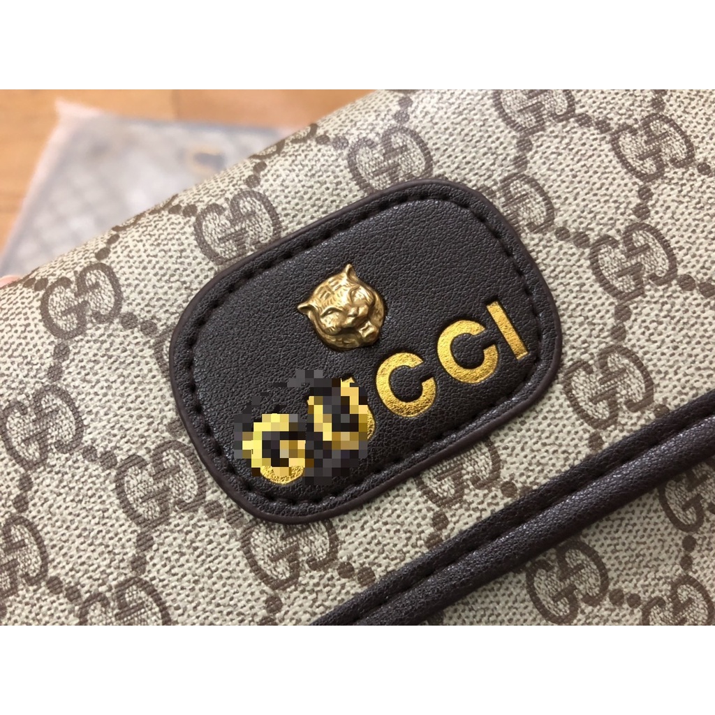 Túi đeo chéo nam nữ G.g_size23 logo hổ kim loại