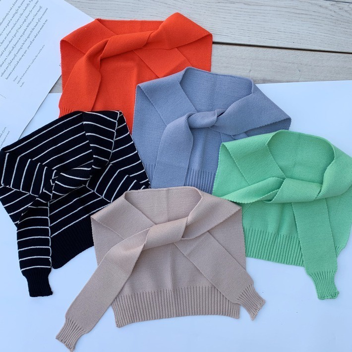 Khăn choàng cổ dệt kim thời trang xinh xắn cho bé