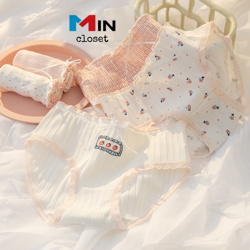 Quần lót nữ FREESHIP 50KQuần lót cotton cao cấp kháng khuẩn thoáng mát họa tiết đẹp và dễ thương Q18