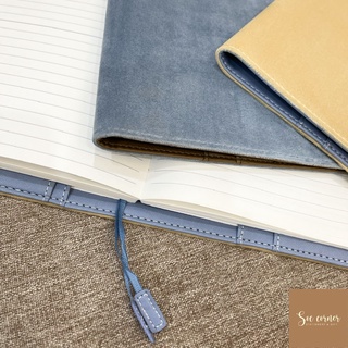 (Video) Bìa sổ Notebook / Note For size A5 bằng Nhung và da PU