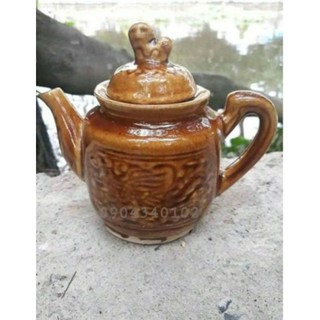 Ấm trà sành sứ Nam Bộ phong cách hoài cổ