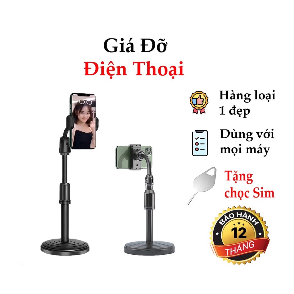 Giá Đỡ Điện Thoại Microphone Stands L08, Kẹp Điện Thoại Để Bàn Xoay 360 Độ - Xem Video - Livestream - Quay TikTok