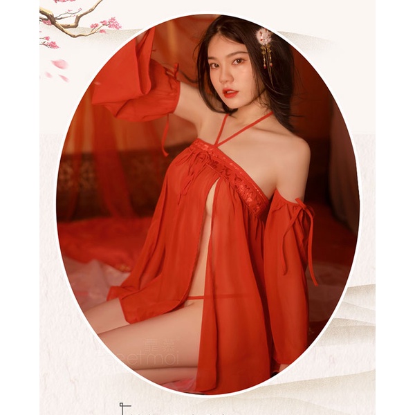 Đồ ngủ tân hôn-cô dâu đỏ sexy TK2834