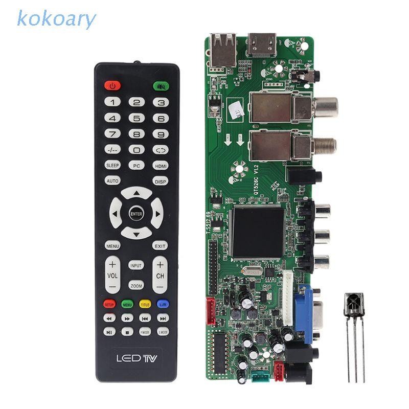 Bảng Mạch Điều Khiển Tín Hiệu Kok Dvb-S2 Dvb-T2 Dvb-C Atv Màn Hình Lcd Qt526C V1.1 T. S512.69