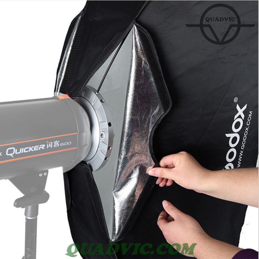 Softbox Godox + Grip tổ ong vuông 60x60cm Studio chụp ảnh làm mềm ánh sáng N00235 Quadvic.com