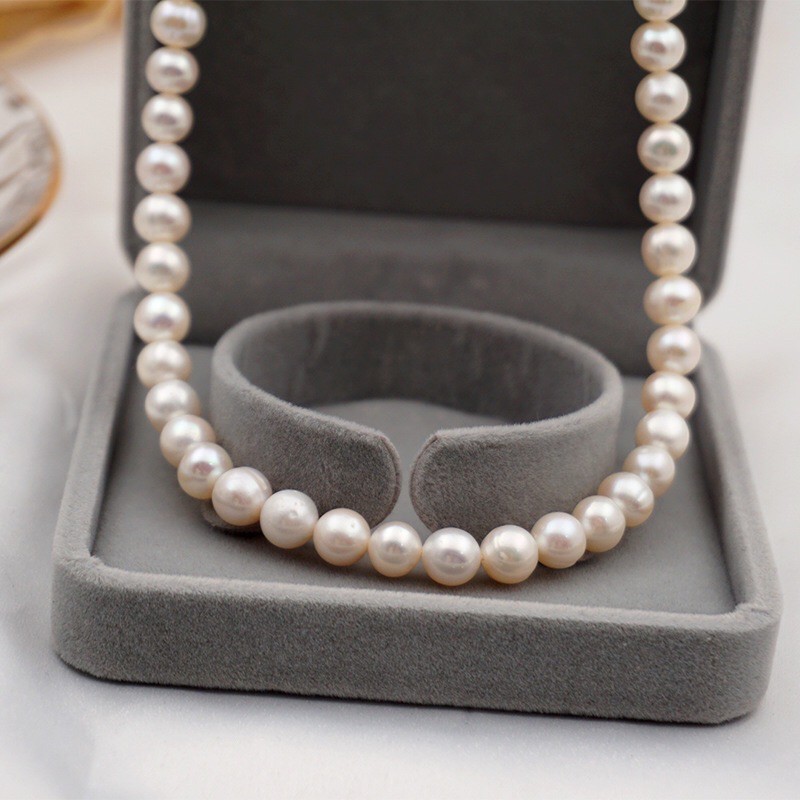 Vòng Cổ Hạt Ngọc Trai Size 8ly Độ Sáng 5A Thanh Lịch - Ngọc Trai Trường Thịnh