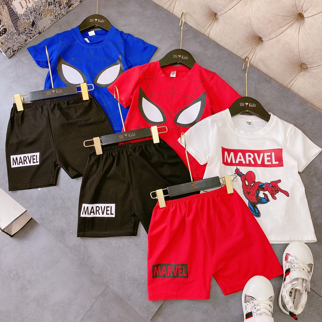 Bộ Quần Áo Siêu Nhân Nhện Habi Fashion Cho Bé Trai Fullsize từ 10-25Kg