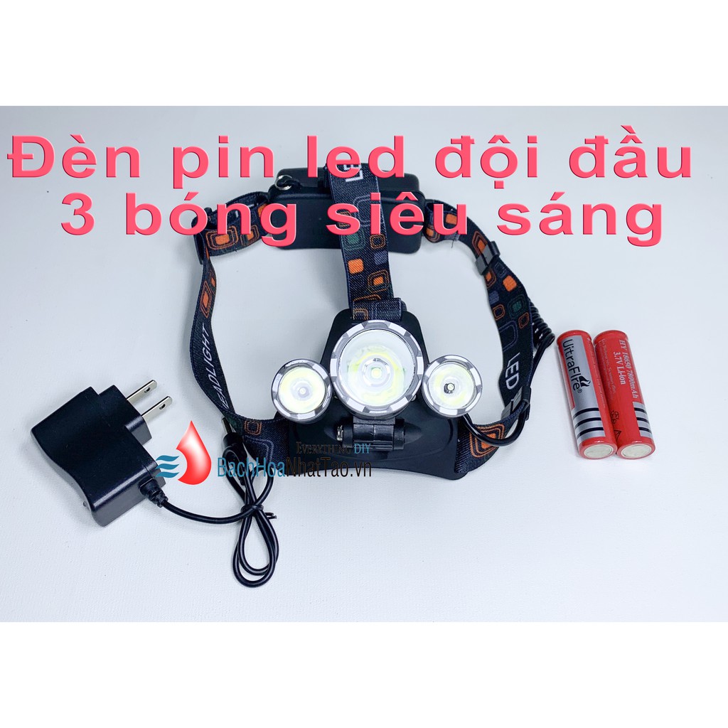 Đèn pin đội đầu 3 bóng Led siêu sáng