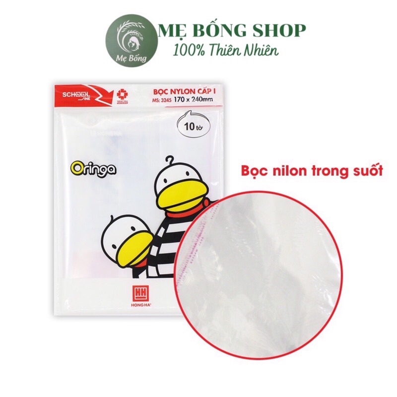 Bọc vở nilon cấp 1 Hồng Hà -Mã 3245 tập 10 chiếc