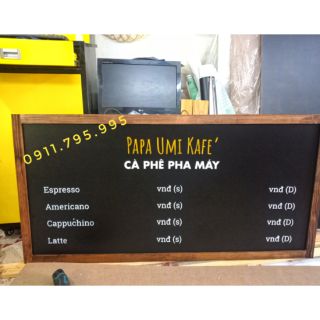 Bảng đen treo menu viết phấn 60x120