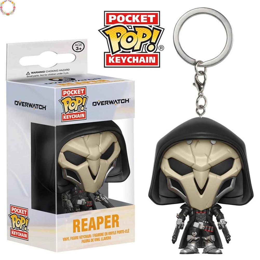 Funko Pop Keychain Overwatch Action Figure Keyring Toy Reaper Tracer  brand new and high quality