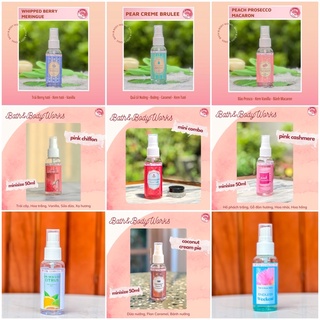 Xịt thơm nước hoa body mist cỡ nhỏ 30ml-50ml Bath & Body Works