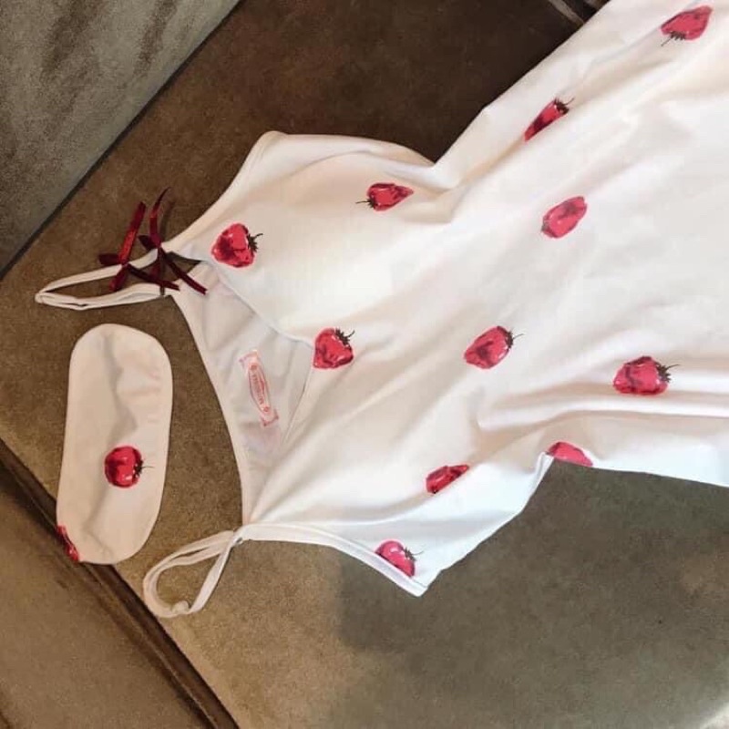 Đồ ngủ lụa Latin và dây ngủ trái dâu,dưa hấu chất cotton cho nữ. | BigBuy360 - bigbuy360.vn