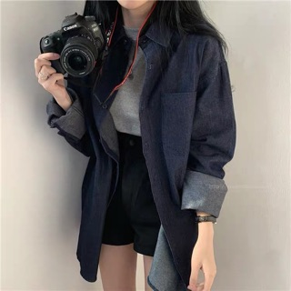 (Order 5-10days) Áo sơ mi khoác denim freesize