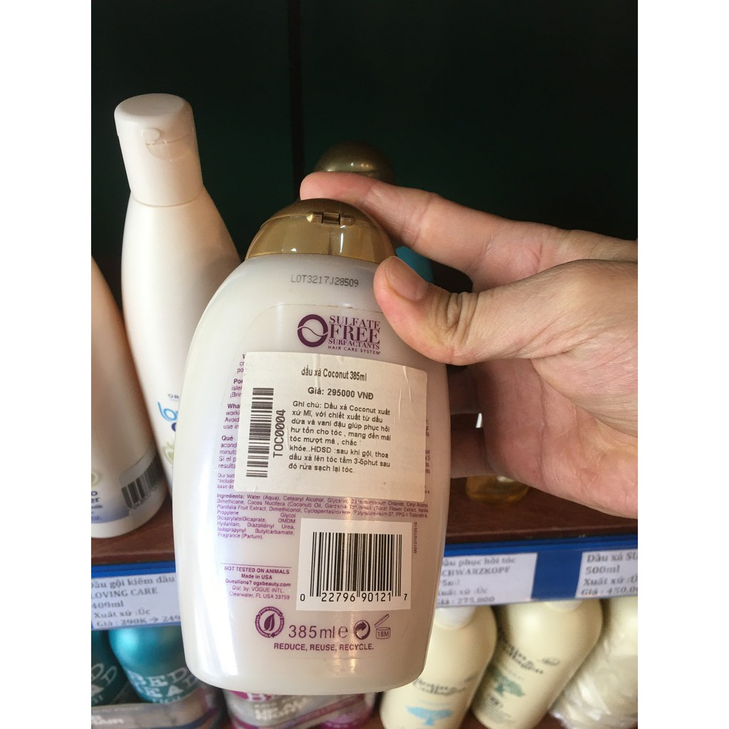 Dầu xả OGX Coconut Miracle Oil Oz Mart Hàng Úc Nội Địa 385ml