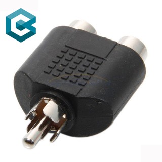 Đầu chuyển jack bông sen RCA cái sang 2 đầu bông sen RCA đực