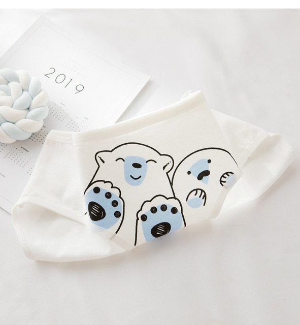 Quần Lót Nữ Cotton Cao Cấp Nâng Mông Thông Hơi Hoạ Tiết Dễ Thương Gấu TOPBRA