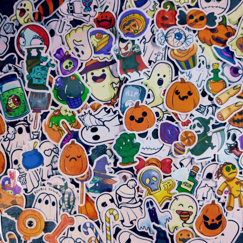 Set 30 hình dán sticker Halloween dễ thương