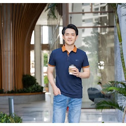 Áo polo nam cafe phối nẹp YODY trẻ trung chống tia UV hữu hiệu - APM3635