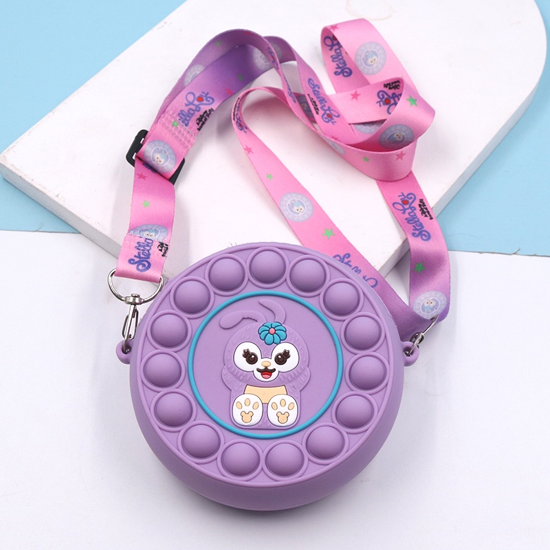 Pop it Fidget StellaLou Túi đeo vai SpongeBob Ví tiền xu dành cho trẻ em Push Bubble Đồ chơi, quà Giáng sinh