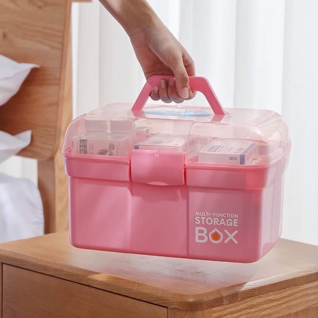 Cốp nhựa 2 tầng đựng dụng cụ ,, đồ làm nail ,mi,phun xăm,spa_mi nail chuyên sỉ lẻ