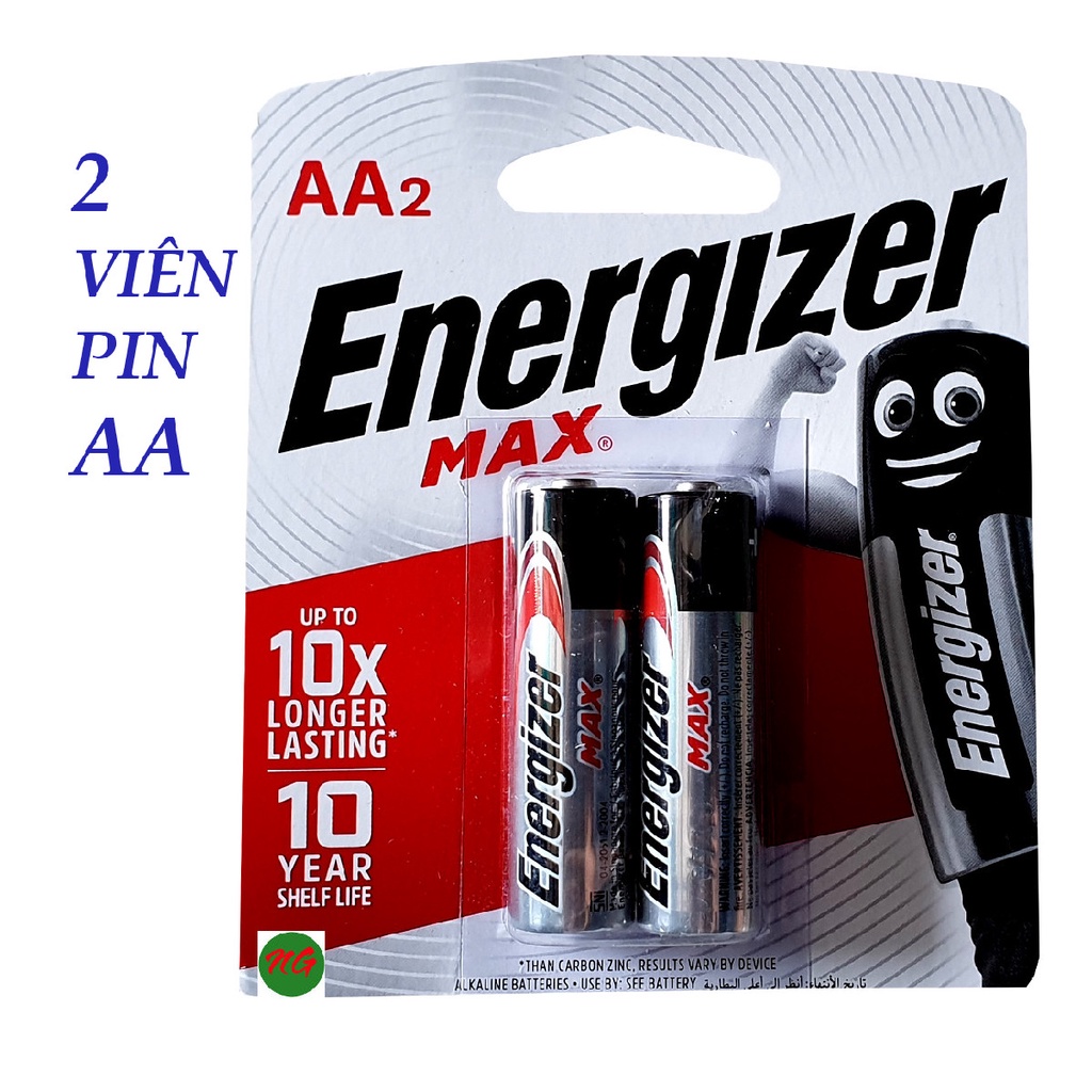 2 hoặc 4 viên pin AA (2A)  ENERGIZER max 1.5V ( dòng pin kiềm )