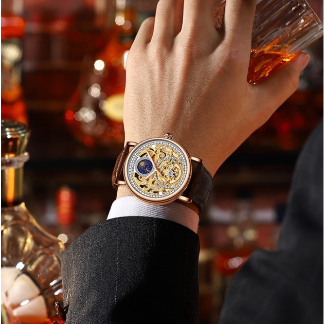 Đồng hồ cơ nam chính hãng lộ máy cực đẹp tự động automatic cao cấp máy nhật KIMSDUN K-2021A | BigBuy360 - bigbuy360.vn